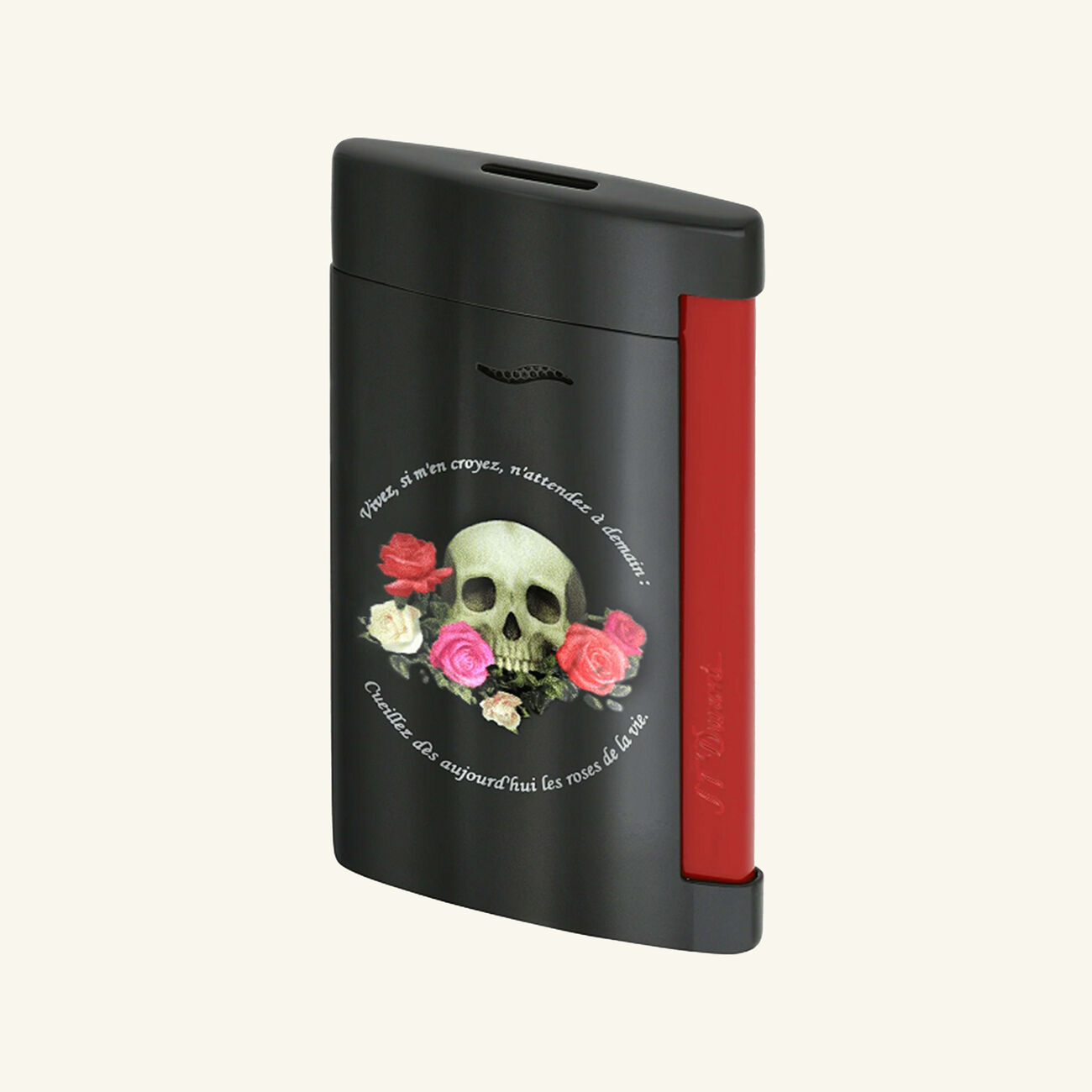st dupont slim 7 memento mori lighter black