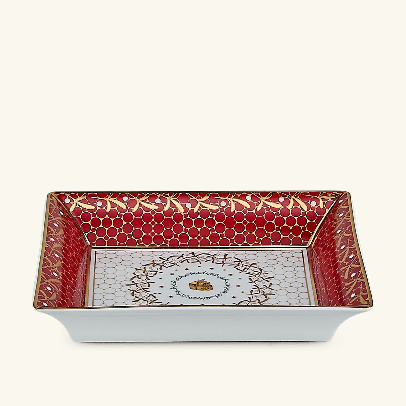 Noel Ashtray Rectangular Red bernardaud noel ashtray rectangular red