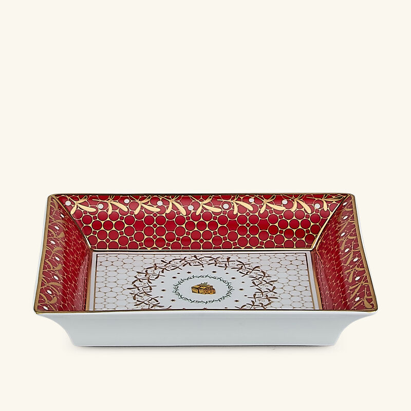 Noel Ashtray Rectangular Red bernardaud noel ashtray rectangular red