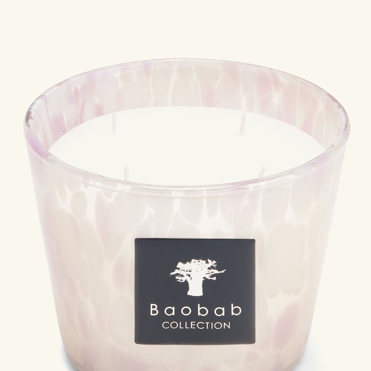 baobab collection pearls white candle max 10