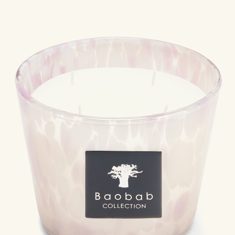 baobab collection pearls white candle max 10