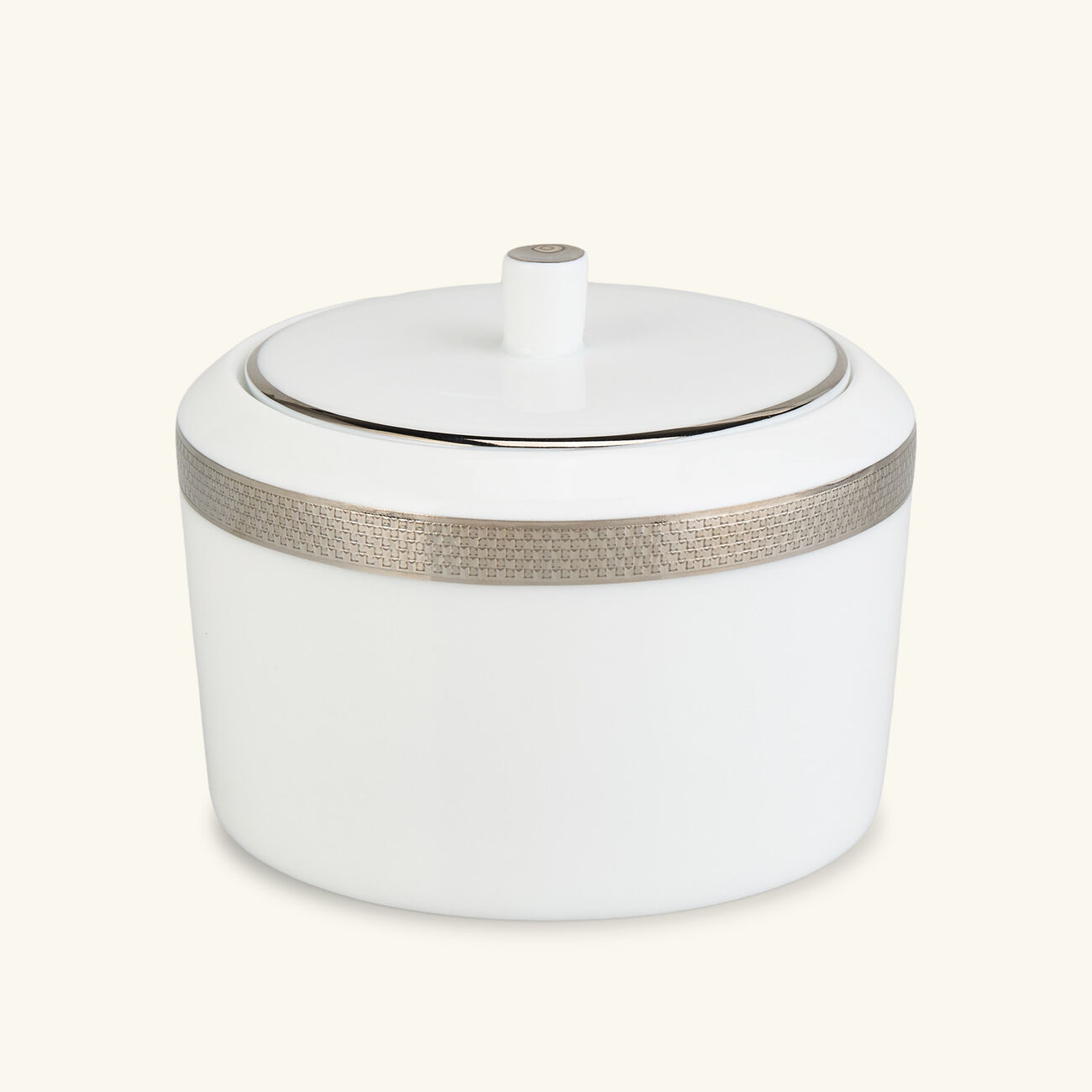 Maille Platine Sugar Bowl White bernardaud maille platine sugar bowl white