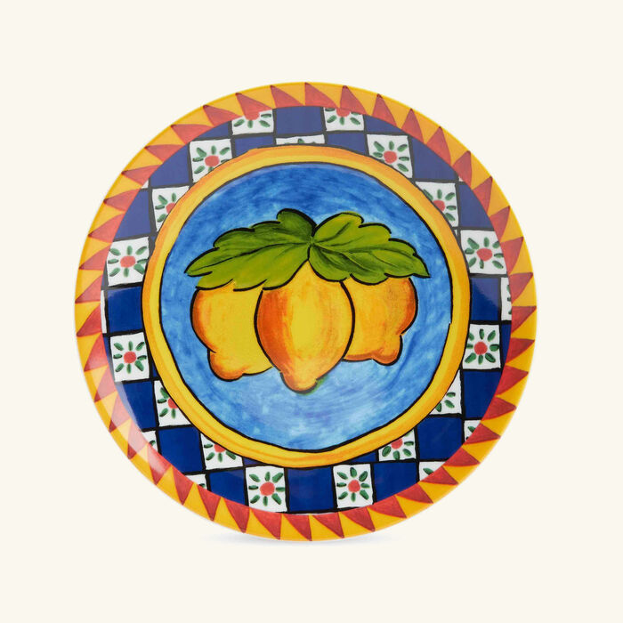 dolce gabbana casa carretto lemon dessert plate round 19cm set of 2