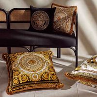 versace medusa amplified reversible pillow