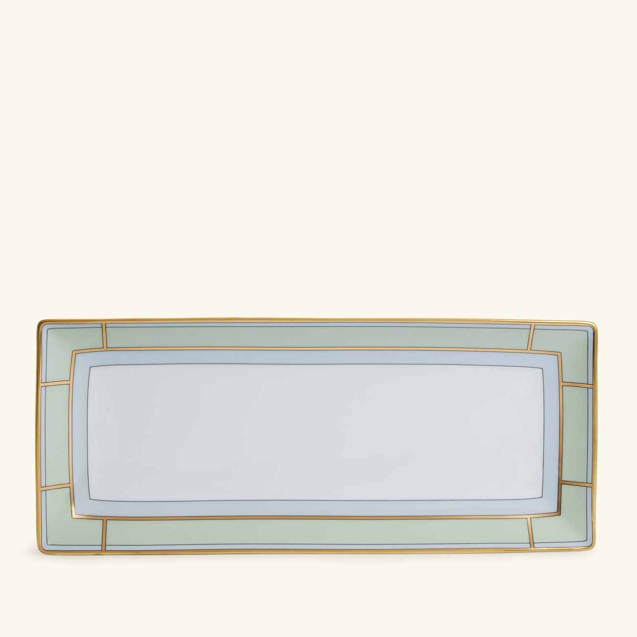 ginori 1735 diva serving platter rectangluar green 29cm