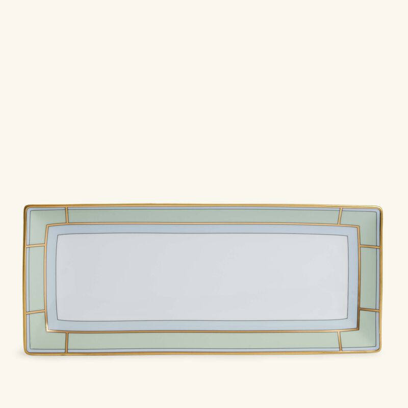 ginori 1735 diva serving platter rectangluar green 29cm