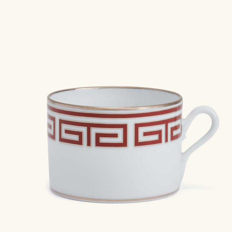 ginori 1735 labirinto tea cup red