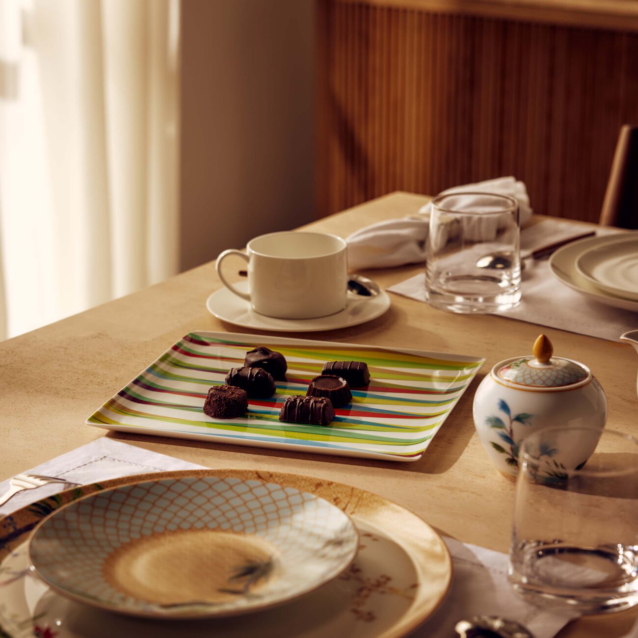 برناردو طبق الضيافة ماركو مينكاتشي مستطيل أخضر 22 سم