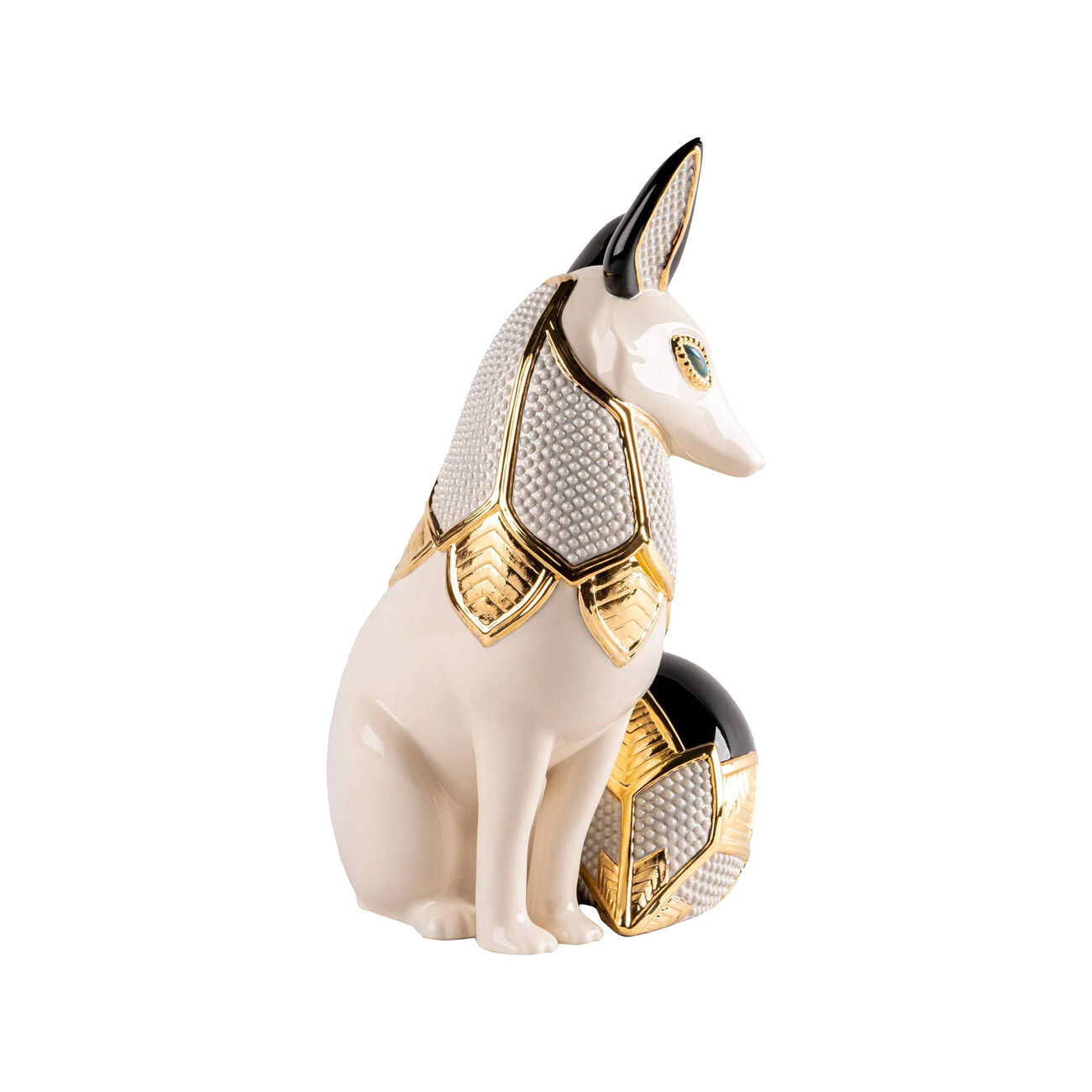 lladro fox jewel sculpture