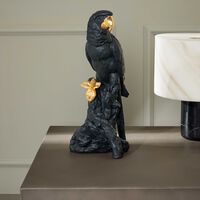 lladro macaw bird sculpture large black