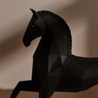 Horse Sculpture Large Black lladro horse sculpture large black