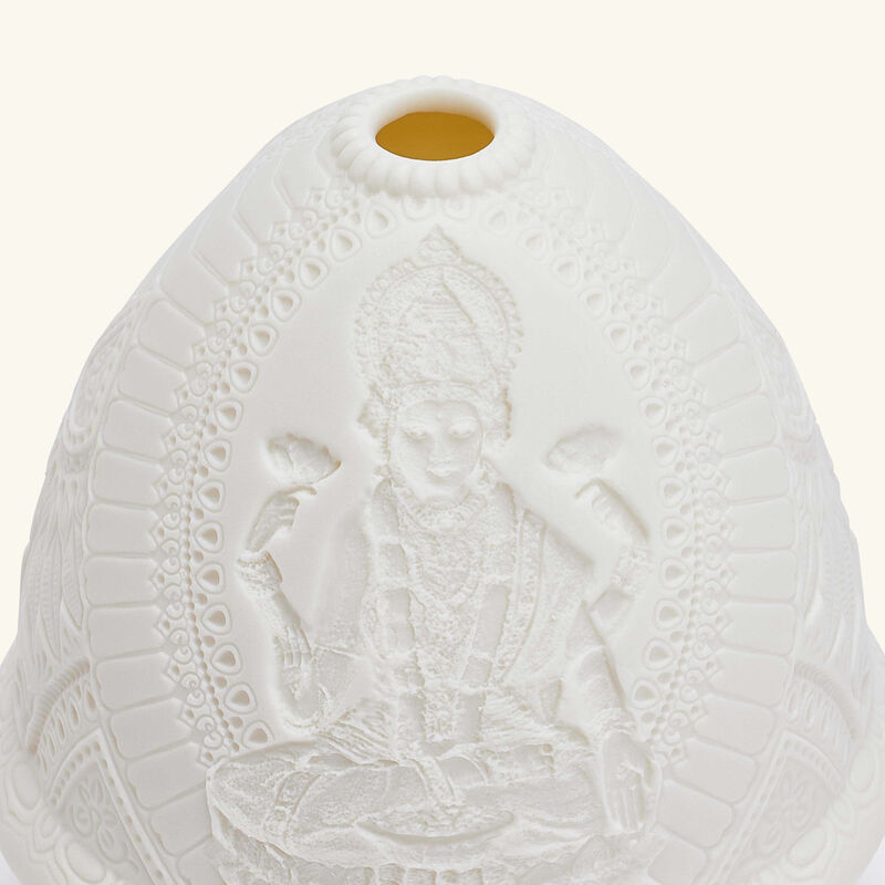 lladro lithophane votive light   goddess lakshmi