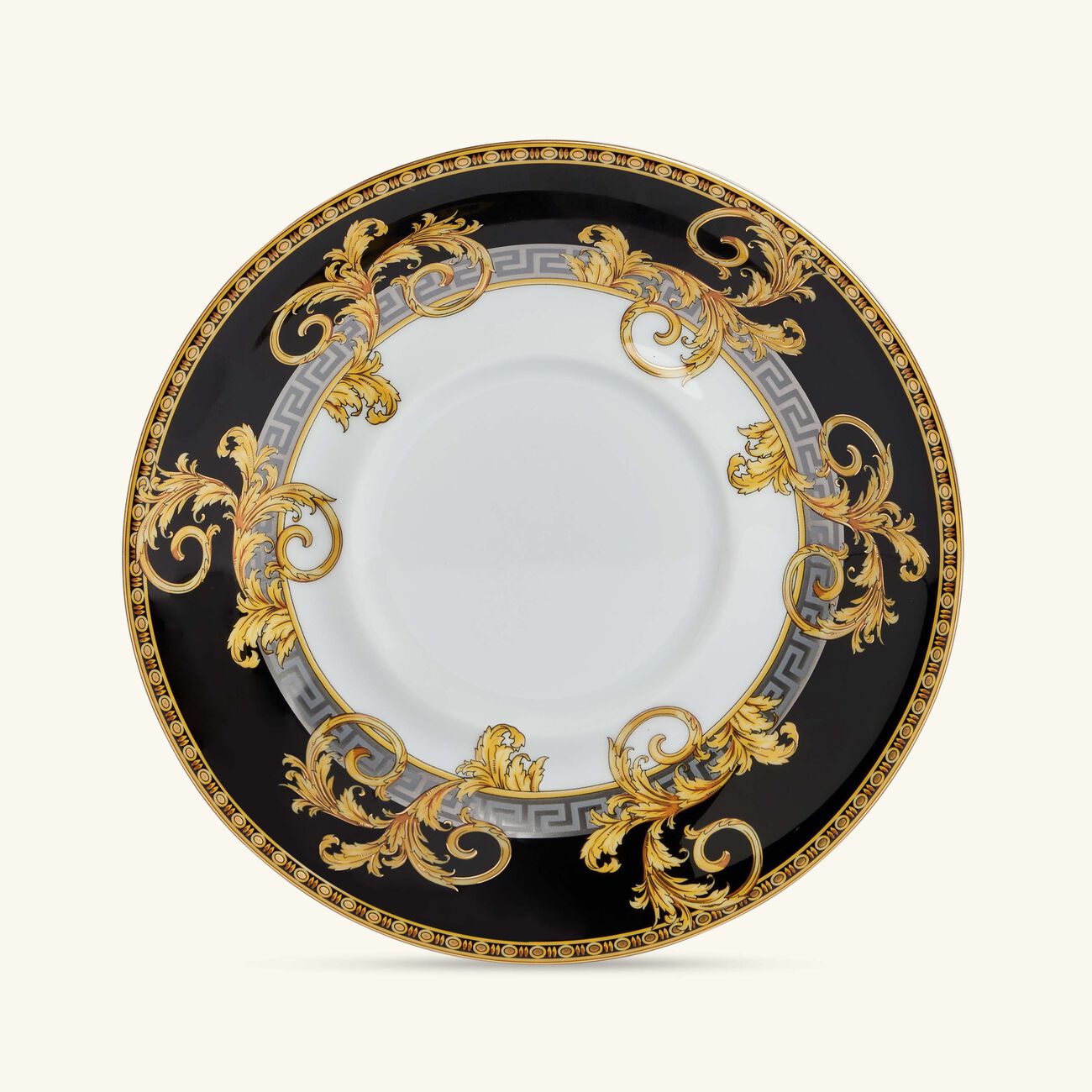versace prestige gala coffee cup saucer black