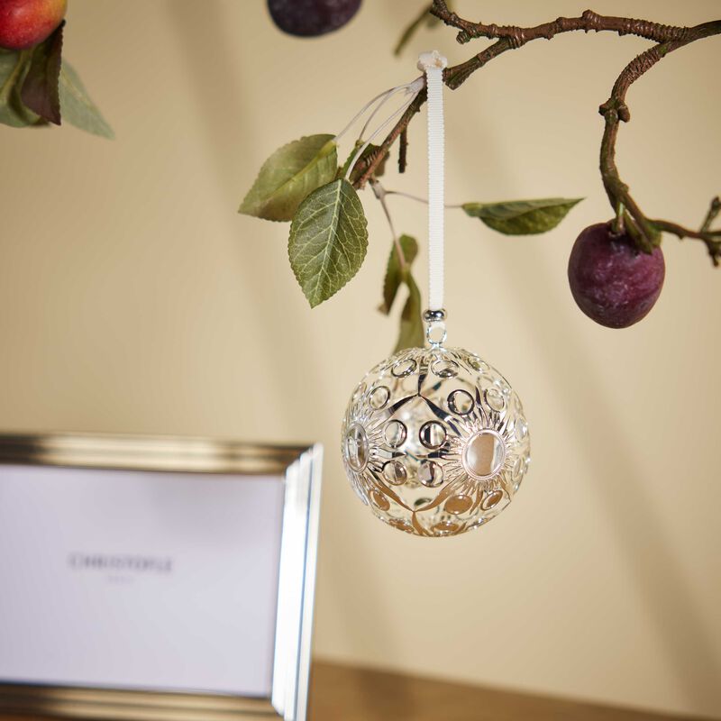 christofle r ve cosmique christmas ornament mini silver plated
