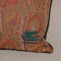 etro arnica embroided cushion brown