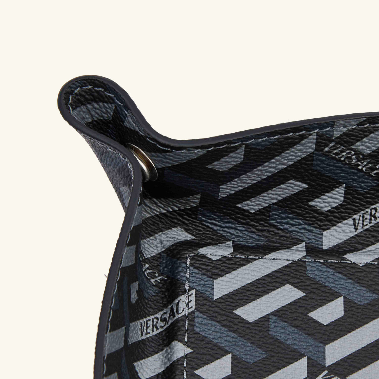 versace la greca signature trinket tray square small black