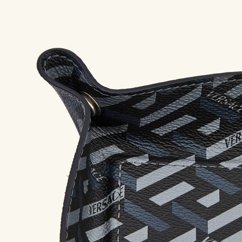 versace la greca signature trinket tray square small black