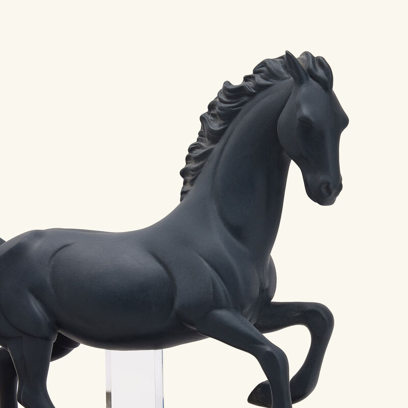 Galloping Herd Horses Sculpture Small Black lladro galloping herd horses sculpture small black