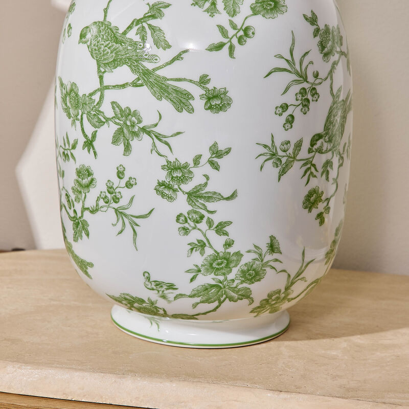 Albertine Vase Round Medium Green bernardaud albertine vase round medium green