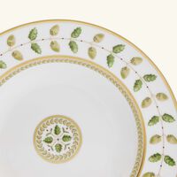 bernardaud constance soup plate round green 22cm