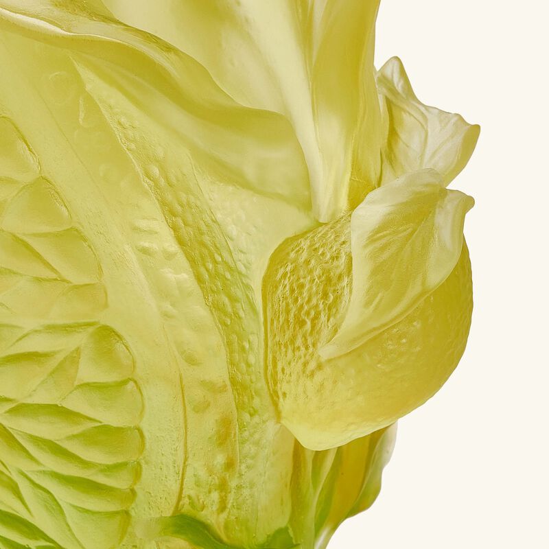 daum citrus vase large yellow limited edition