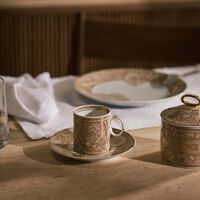 versace barocco beige espresso cup saucer