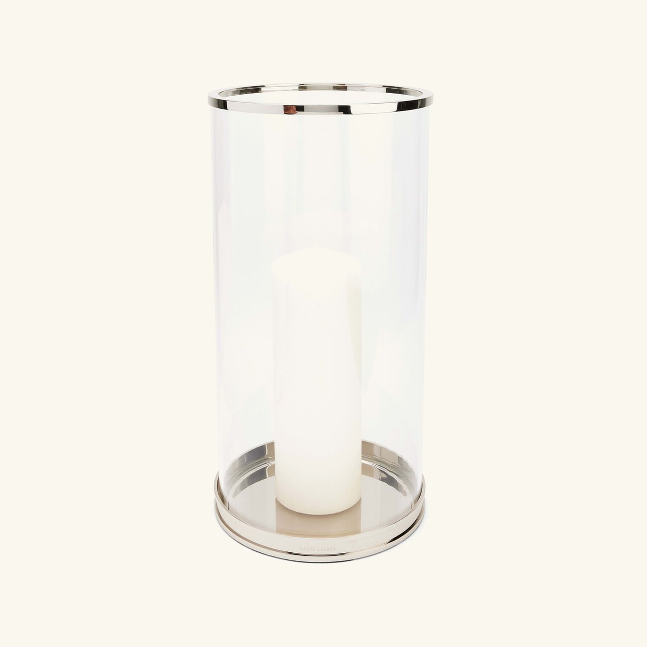 ralph lauren home modern hurricane candle holder large silver