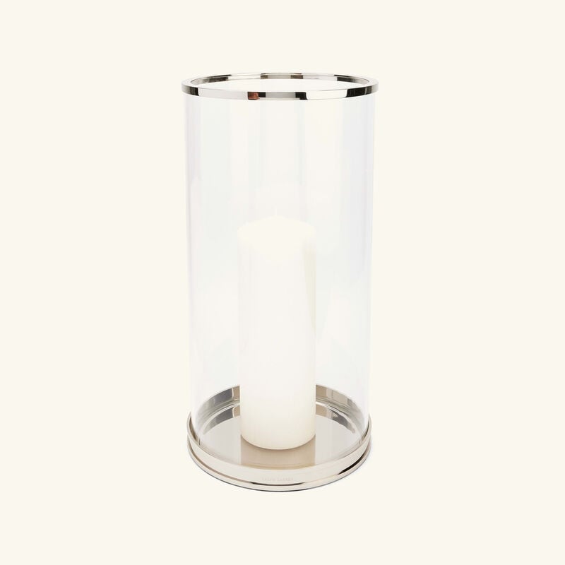 ralph lauren home modern hurricane candle holder large silver
