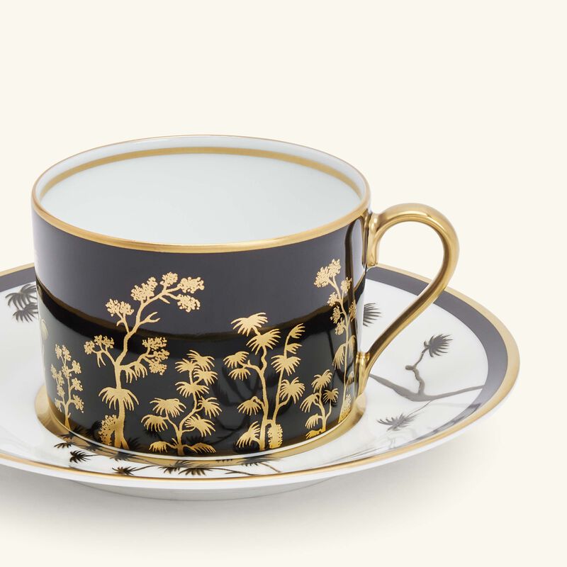 Kyoto Tea Cup And Saucer Black pinto paris kyoto tea cup and saucer black