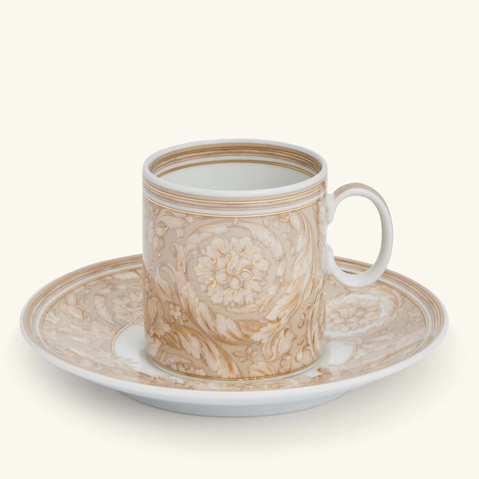 versace barocco beige espresso cup saucer