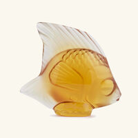 lalique fish figurine small yellow