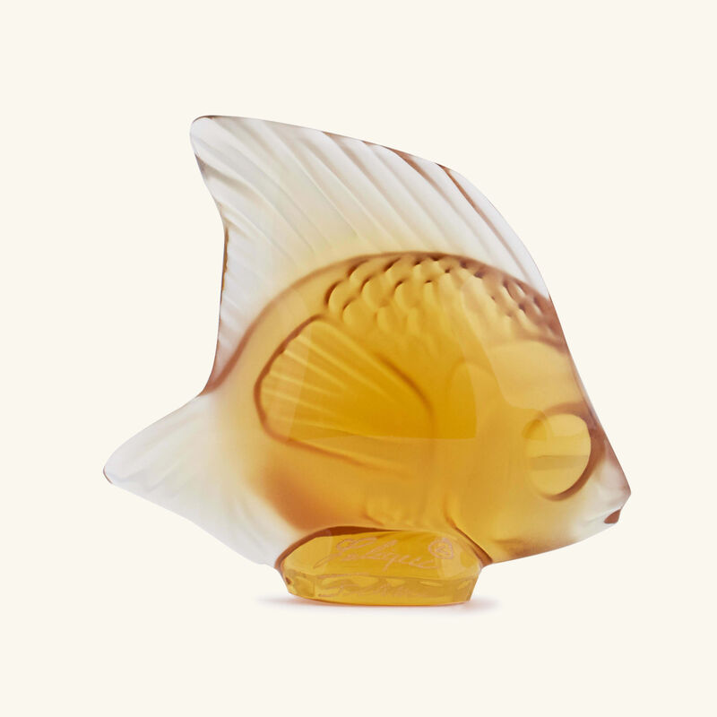Fish Figurine Small Yellow lalique fish figurine small yellow