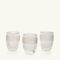 Thuluth Short Tumbler Clear Set of 3 dimlaj thuluth short tumbler clear set of 3