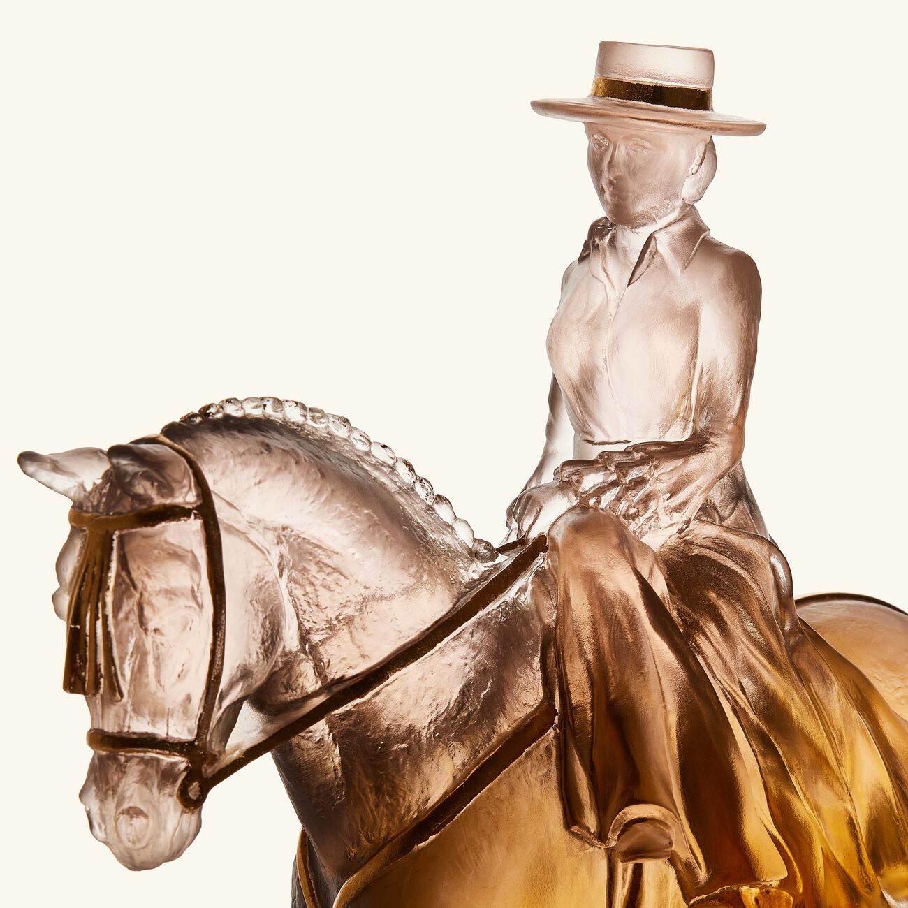 daum andalusian horsewoman sculpture extra large brown limited edition