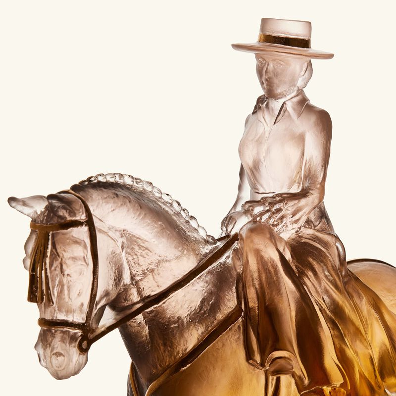 daum andalusian horsewoman sculpture extra large brown limited edition
