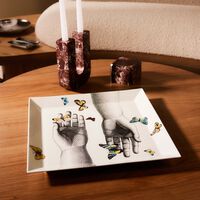 Mani e Farfalle Trinket Tray Square White fornasetti mani e farfalle trinket tray square white