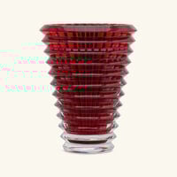 baccarat eye vase round small red