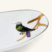 bernardaud aux oiseaux serving platter oval gold 21cm