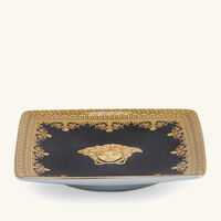 versace i love baroque trinket tray square black 11cm