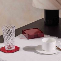 kim seybert rouge 540 coaster red set of 6