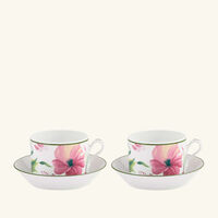 Florenza Malva Impero Tea Cup Pink Set of 2 ginori 1746 florenza malva impero tea cup pink set of 2
