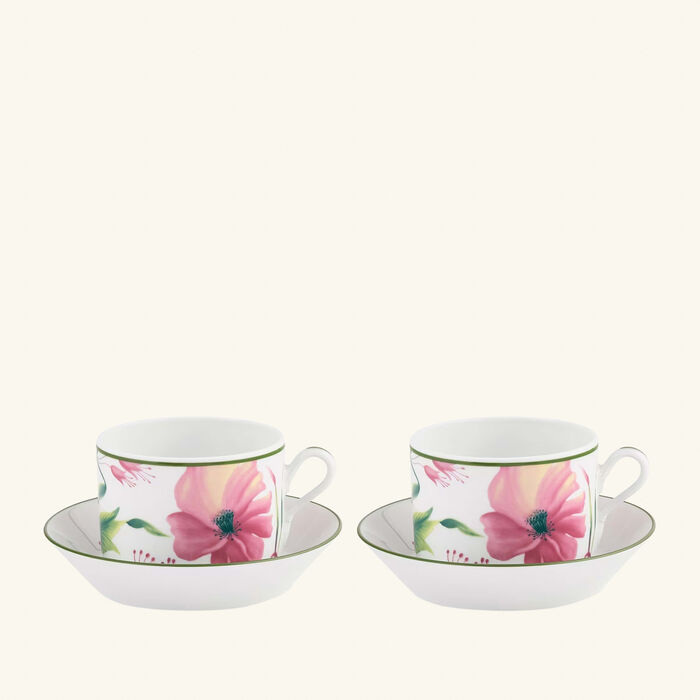 Florenza Malva Impero Tea Cup Pink Set of 2 ginori 1746 florenza malva impero tea cup pink set of 2