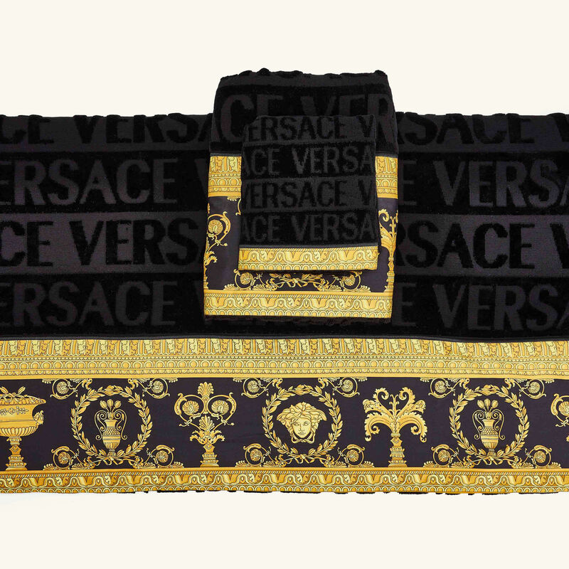 versace i love baroque towels black set of 5