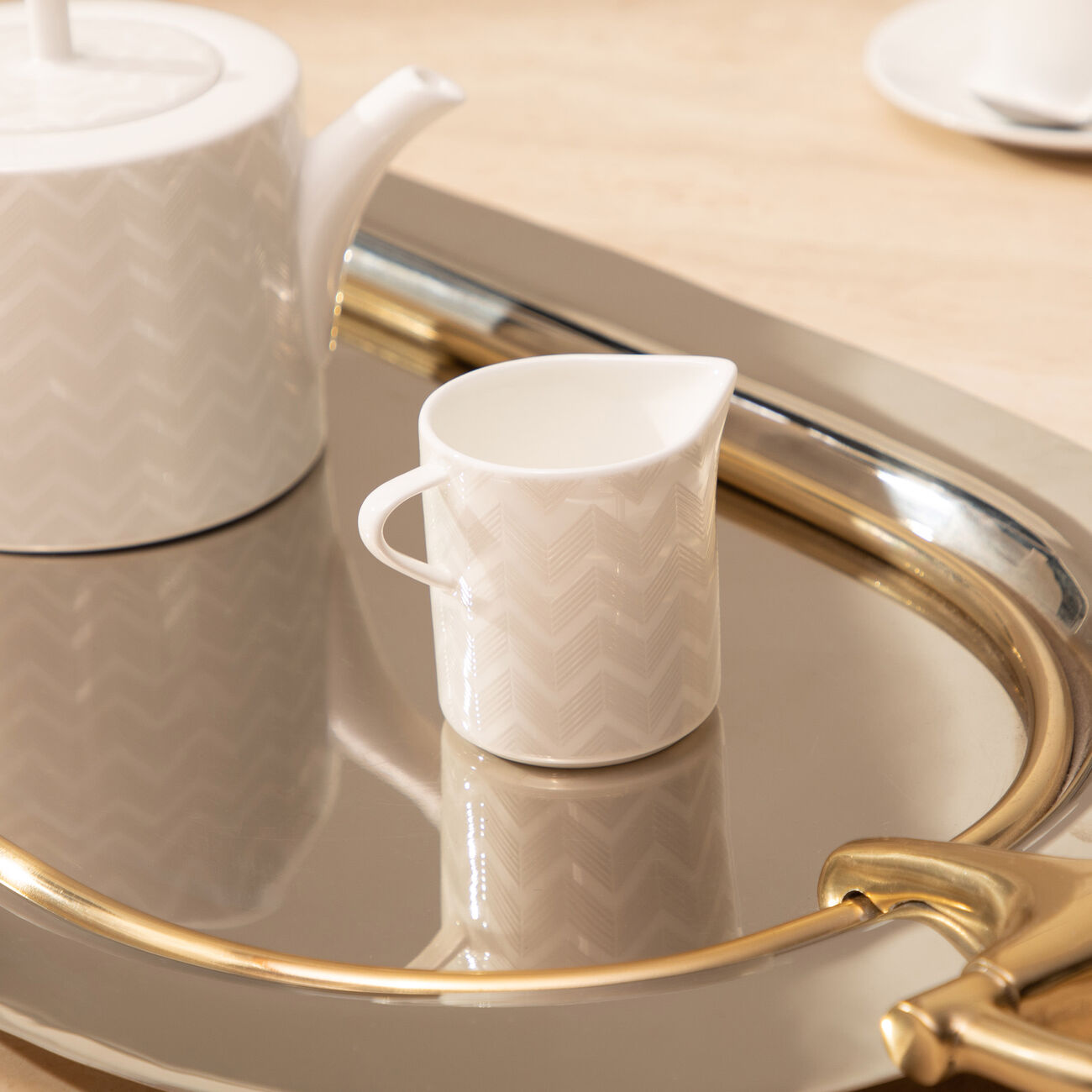 missoni home zig zag creamer white