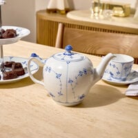 royal copenhagen blue fluted plain teapot white