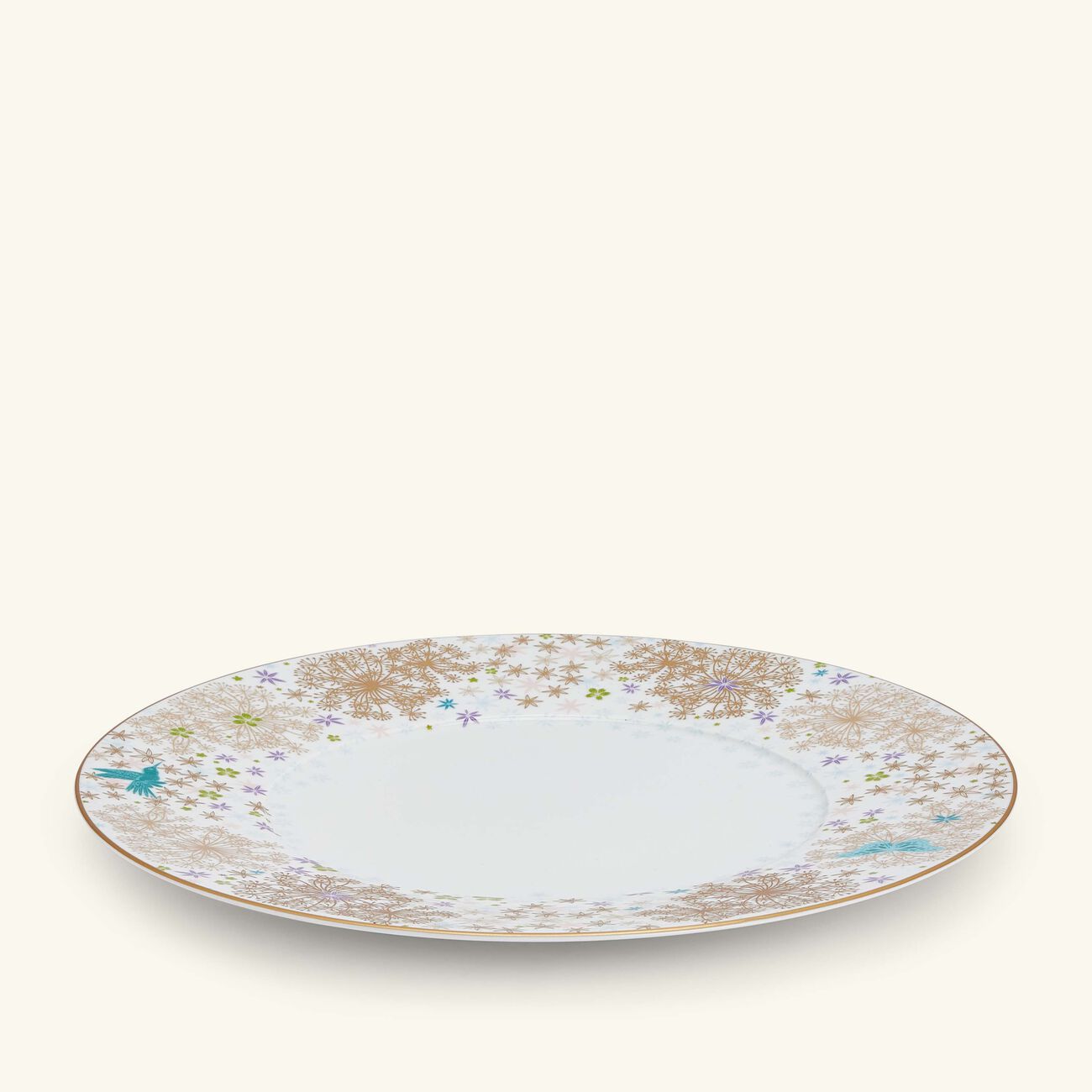 bernardaud feerie service plate round pink 31cm