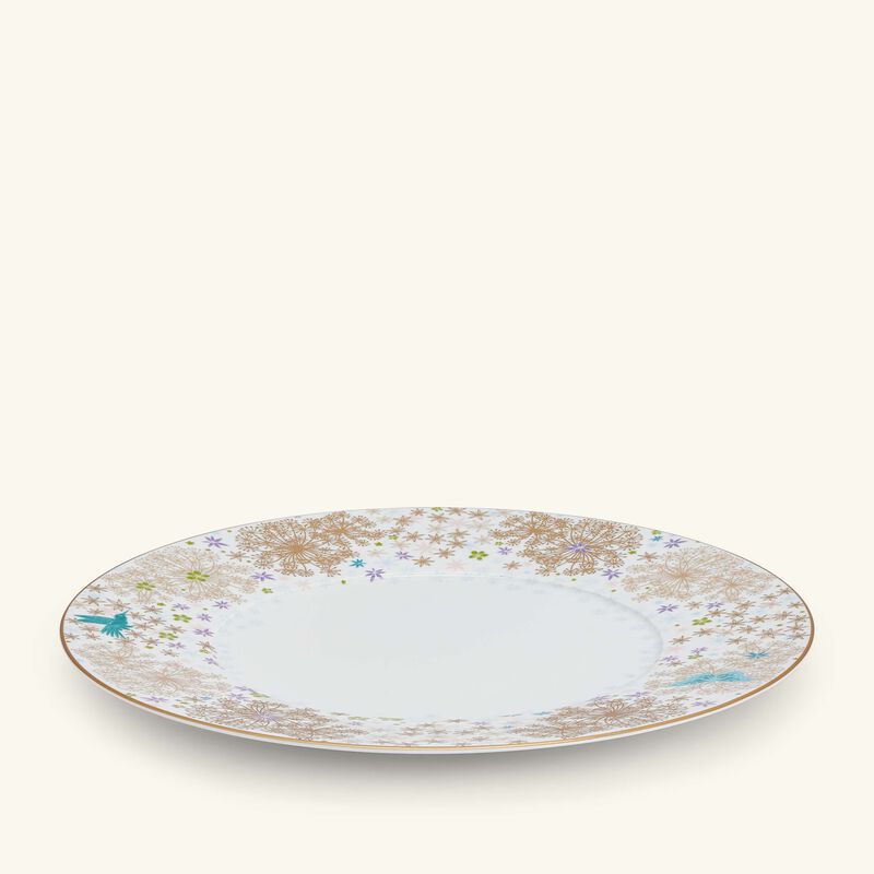 bernardaud feerie service plate round pink 31cm