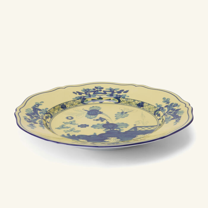 ginori 1735 oriente italiano dinner plate round yellow 26cm