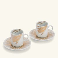 Tamrah by Razan Alazzouni Branch Coffee Cup & Saucer Gold Set of 2 silsal tamrah by razan alazzouni branch coffee cup saucer gold set of 2