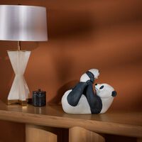 lladro mommy panda sculpture medium black
